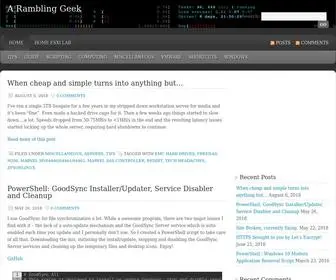 Aramblinggeek.com(A Rambling Geek) Screenshot