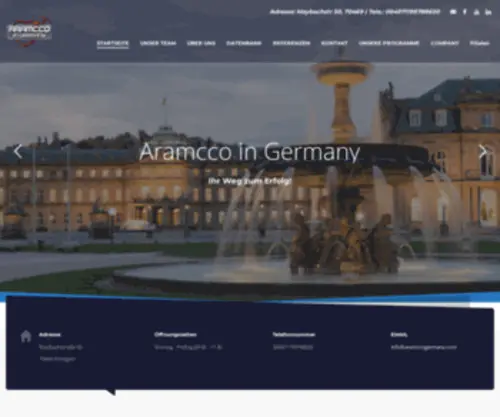 Aramcogermany.de(Aramcco in Germany) Screenshot