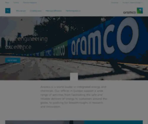 Aramcooverseas.com(Where Energy is Opportunity) Screenshot