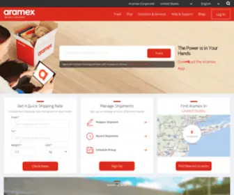 Aramex.com(Aramex courier services) Screenshot