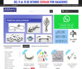 Aramicadiz.com(ABALORIOS ARAMÍ) Screenshot