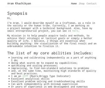 Aramkhachikyan.com(Aram Khachikyan) Screenshot