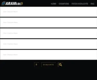 Aramlol.com(ARAM Builds and Guides) Screenshot