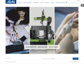 Aran-RD.com(The leading product design and development firm) Screenshot