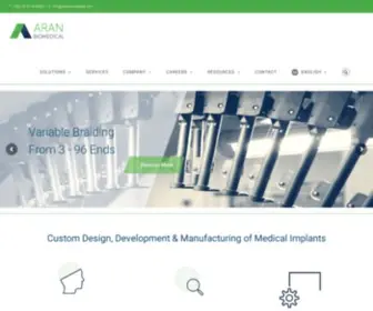 Aranbiomedical.com(Custom Design) Screenshot