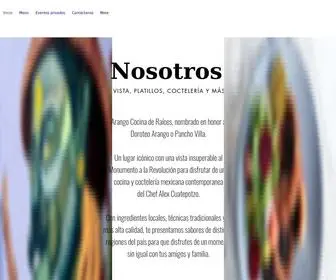 Arangorestaurante.com(Arango Cocina de Raíces) Screenshot