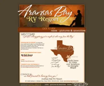 Aransasbayrvresort.com(Aransas Bay RV Resort/RV Park/Campground Texas Coast) Screenshot