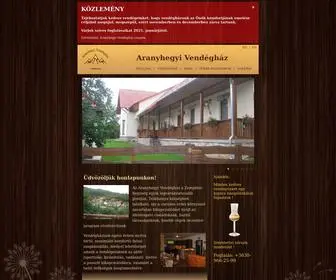 Aranyhegyivendeghaz.hu(Vendégház) Screenshot