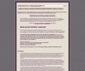 Arapacana.com(Strange genealogy books) Screenshot