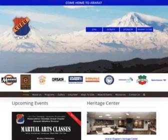 Ararat.org(Homenetmen Glendale Ararat Chapter) Screenshot