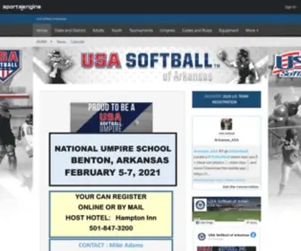 Arasa.org(USA Softball of Arkansas) Screenshot