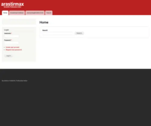 Arastirmax.com(Scientific Publication Index) Screenshot