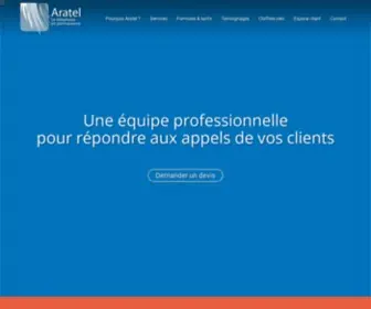 Aratel.fr(Une équipe 100% impliquée pour répondre à vos appels) Screenshot