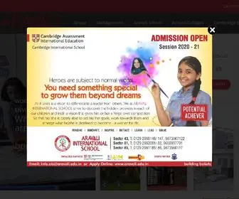 Aravali.edu.in(Aravali International School) Screenshot