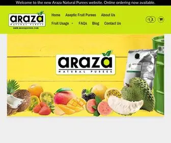 Arazapurees.com(Araza Natural Purees) Screenshot