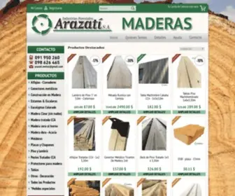 Arazatimaderas.com(Arazati Maderas) Screenshot