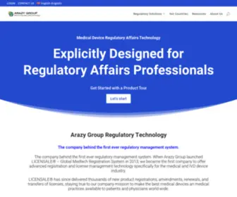 Arazygroup.com(Global IVDs & Medical Device Registration and Market) Screenshot