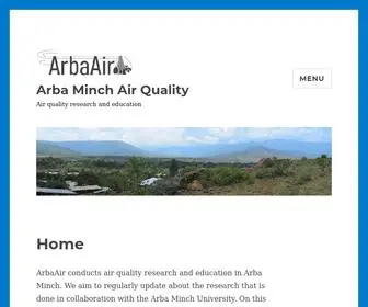 Arbaair.org(I conduct air quality research and education in Arba Minch. Research) Screenshot