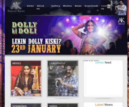 Arbaazkhanproduction.com(WordPress) Screenshot