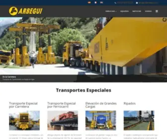 Arbegui.com(Transportes Especiales ARBEGUI) Screenshot