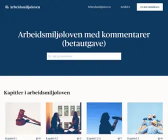 Arbeidsmiljoloven.com(Forside) Screenshot