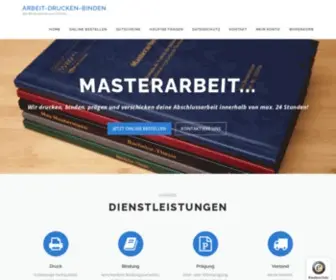 Arbeit-Drucken-Binden.de(Abschlussarbeit Online drucken binden) Screenshot