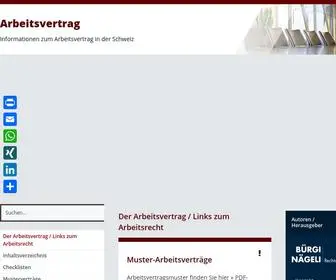 Arbeits-Vertrag.ch(Informationen zum Arbeitsvertrag in der Schweiz) Screenshot