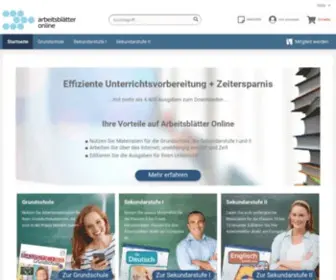 Arbeitsblaetter-Online.de(Kopiervorlagen, Downloads, Unterrichtsblätter für Schule) Screenshot