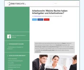 Arbeitsrechte.de(Alles zum Thema "Arbeitsrecht") Screenshot
