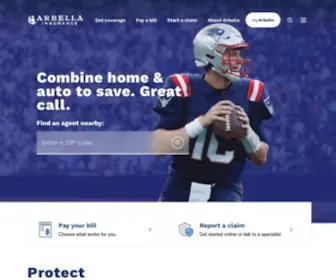 Arbella.com(Personal and Business Insurance Company in New England) Screenshot