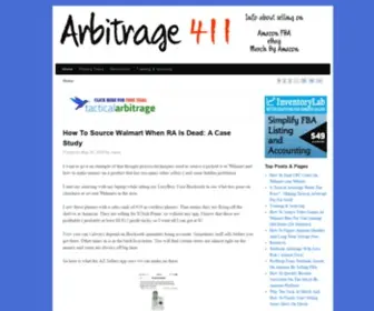 Arbitrage411.com(ArbitrageTips and Tricks For Online Reselling) Screenshot