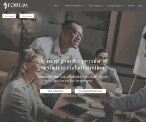 Arbitration-Forum.com(Create an Arbitration Agreement or File a Claim) Screenshot