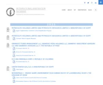 Arbitration.org(International Arbitration Database) Screenshot