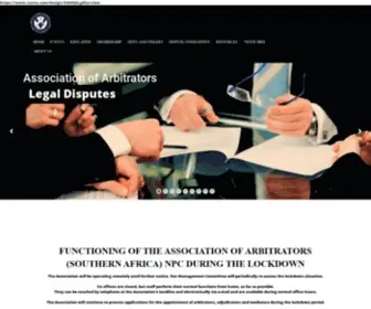 Arbitrators.co.za(Association of Arbitrators (Southern Africa) NPC) Screenshot