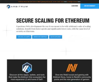 Arbitrum.io(Arbitrum’s suite of scaling solutions) Screenshot