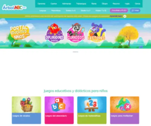 ArbolABC.com(Juegos educativos y didácticos online para niños) Screenshot