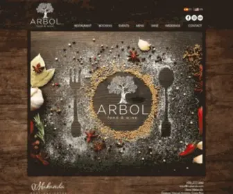 Arbolrestaurant.com(Envisioned as a truthful restaurant with offbeat cuisine) Screenshot