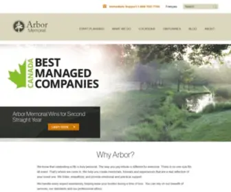 Arbormemorial.com(Arbor Memorial Inc) Screenshot