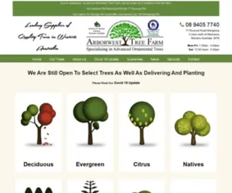 Arborwest.com.au(Arborwest Tree Farm Perth WA) Screenshot