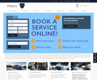 Arburypeugeot.co.uk(Arbury Peugeot) Screenshot