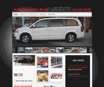 Arbutusautobody.com(Auto Body Repair) Screenshot