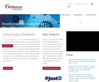 Arbutusbio.com(Arbutus Biopharma) Screenshot