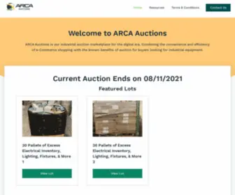 Arcaauctions.com(Bid on an ARCA Auction Online) Screenshot