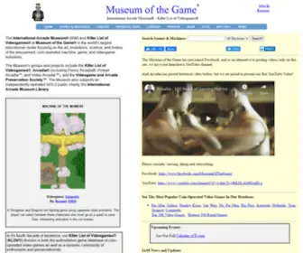 Arcade-Museum.com(The International Arcade Museum at the Museum of the Game) Screenshot