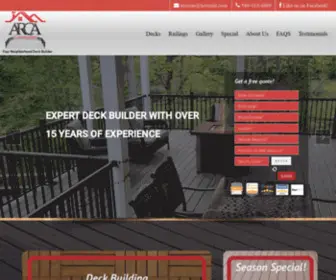 Arcadecks.com(Arca Construction) Screenshot