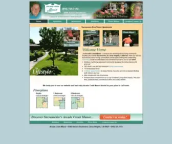 Arcadecreekmanor.com(Sacramento Area Senior Apartments) Screenshot