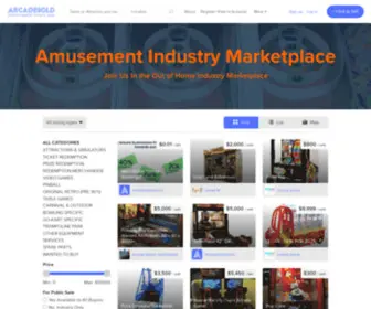 Arcadesold.com(Amusement Industry Marketplace Join Us In the Out of Home Industry Marketplace) Screenshot