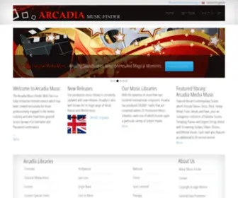 Arcadiamusic.com(Arcadia Music Finder) Screenshot