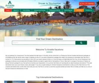 Arcadiavacations.in(Arcadia Vacations) Screenshot