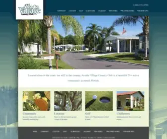 Arcadiavillage.com(Arcadia Village Golf and Country Club) Screenshot